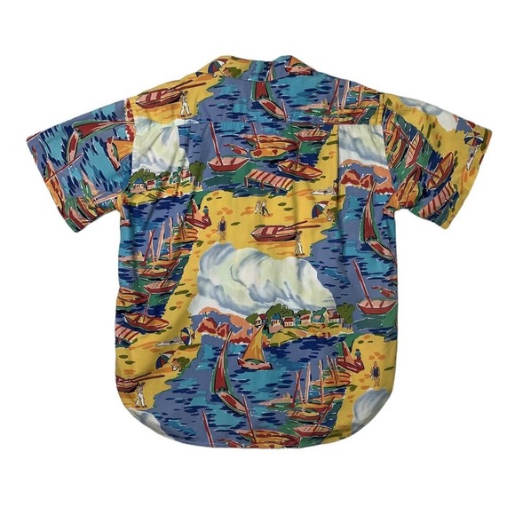 VTG 90s Ralph Lauren Hawaiian Shirt Mens Sz L-XL South of France 46” Chest. - Picture 10 of 13